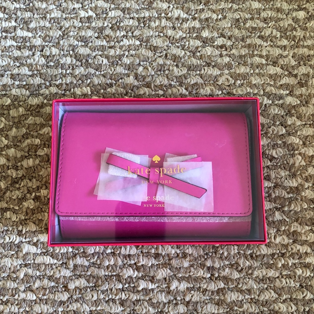 Kate spade bow wallet pink